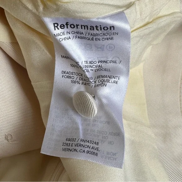 Reformation Martha Front Button Asymmetric Corset Blouse Top Size 2 NWOT - Picture 11 of 11